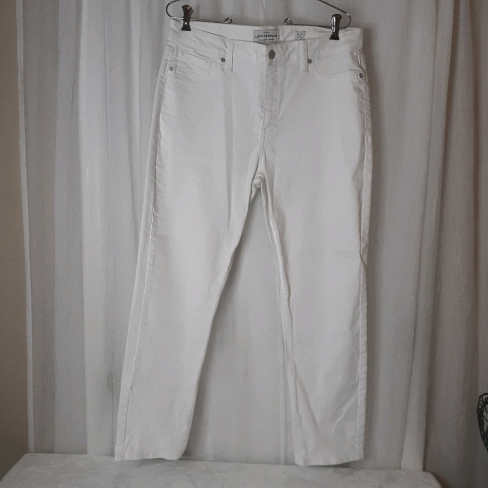 Lucky Brand "Hayden‎ Crop" White Jeans 12/31
